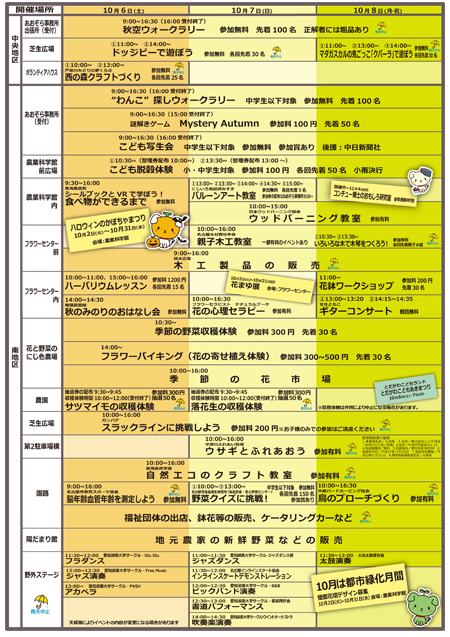 秋祭りチラシ表